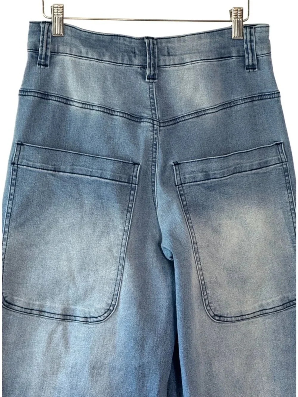 7th & Hudson Wide Leg Jeans Size 9 High Rise Blue Stretch Denim Wide Leg - Picture 6 of 10